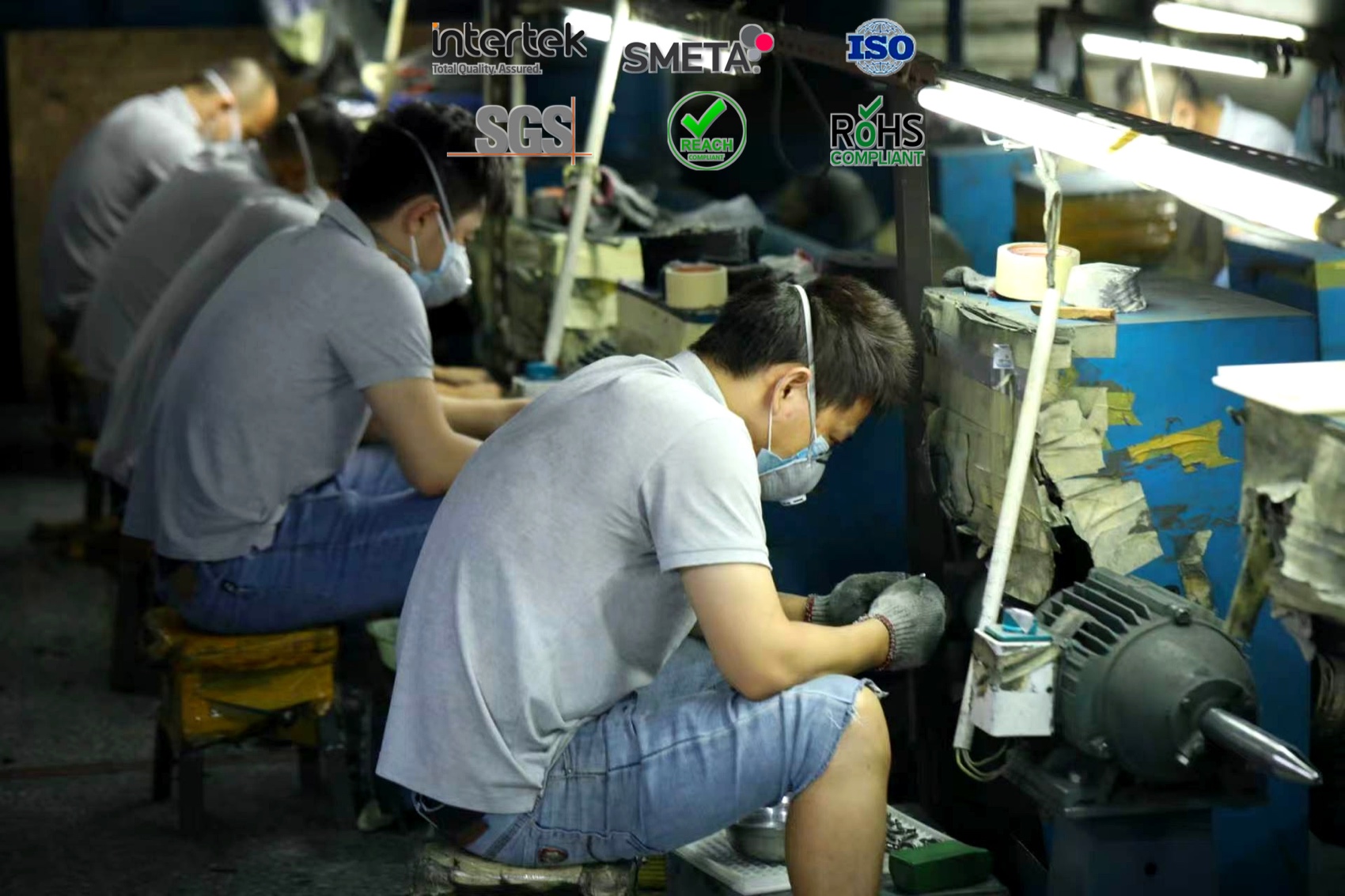 CJFU team members polishing jewelry components